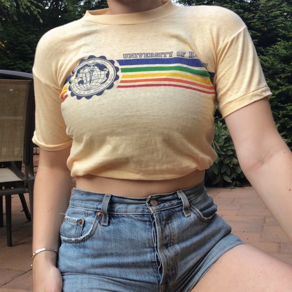 RARE VINTAGE UNIVERSITY OF HAWAII BABY TEE